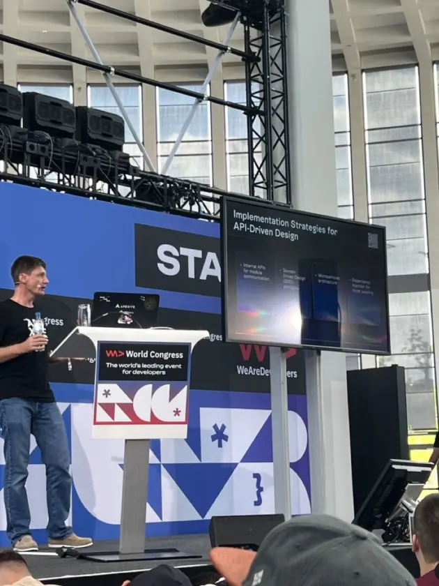 Alexis Yushin presenting "Implementation Strategies for API-Driven Design"
